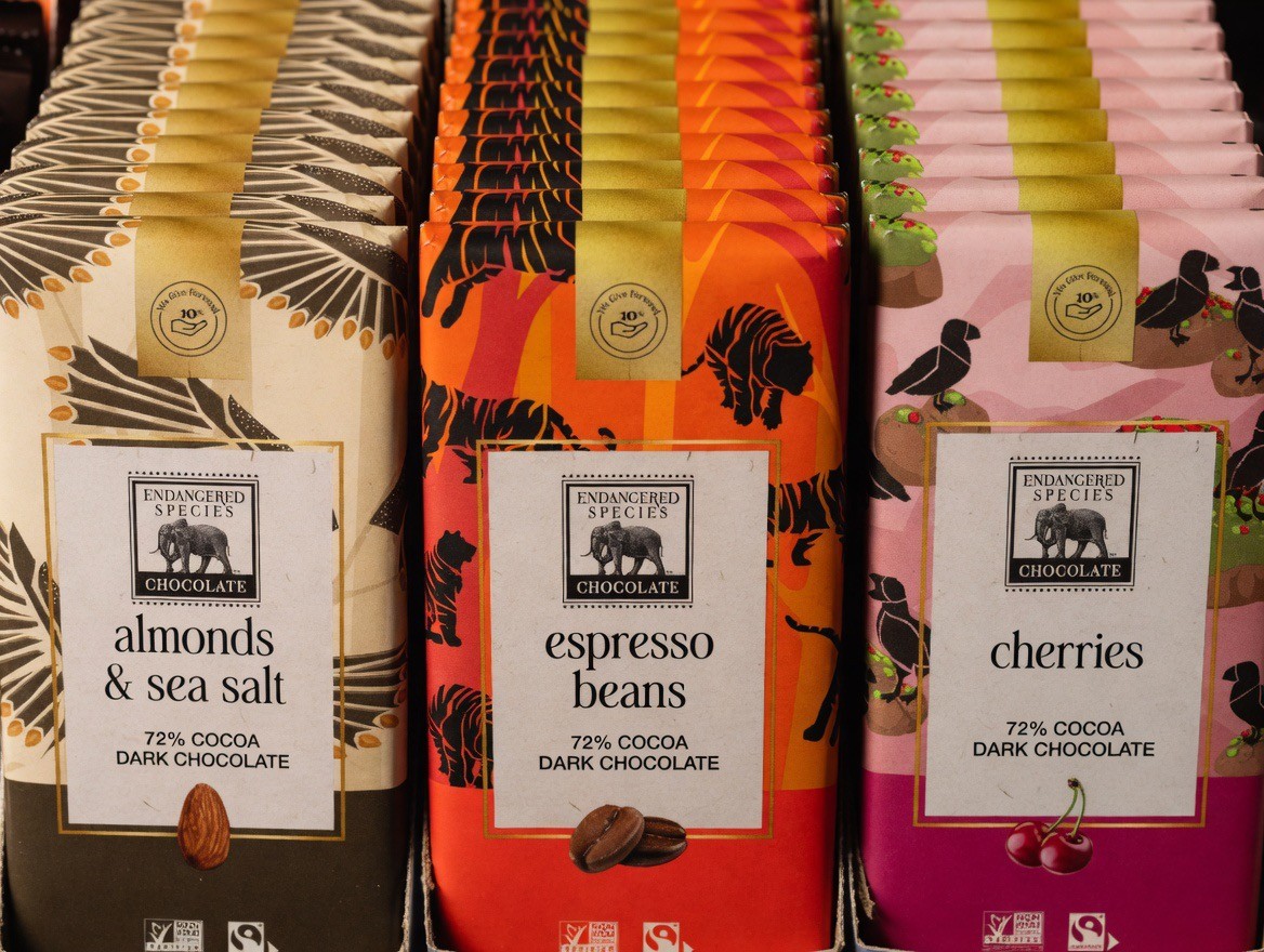 Endangered Species chocolate at Cuddle Candy Co Kiosk