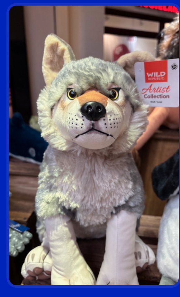 Wild Republic Artist Collection wolf plush at Cuddle Candy Co